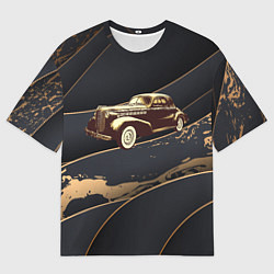 Мужская футболка оверсайз Рисунок ретро - автомобиля