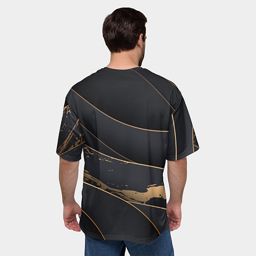 Мужская футболка оверсайз Рисунок ретро - автомобиля / 3D-принт – фото 4