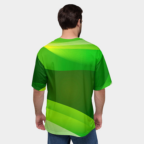 Мужская футболка оверсайз Банан катится на скейте / 3D-принт – фото 4