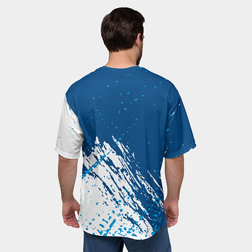 Мужская футболка оверсайз Mazda - краска / 3D-принт – фото 4
