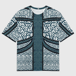 Футболка оверсайз мужская УЗОР ФЕНТЕЗИ, цвет: 3D-принт