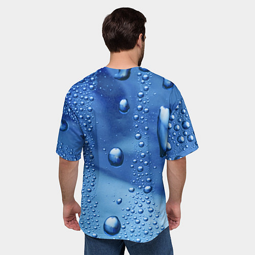 Мужская футболка оверсайз Subaru - капли / 3D-принт – фото 4