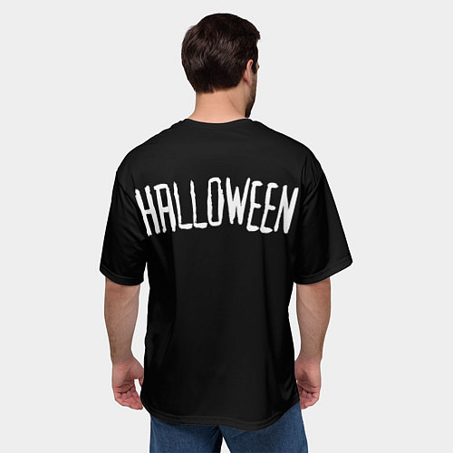 Мужская футболка оверсайз Halloween - светильник Джека / 3D-принт – фото 4