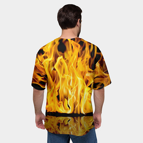 Мужская футболка оверсайз Гомер Симпсон - соло на гитаре! / 3D-принт – фото 4