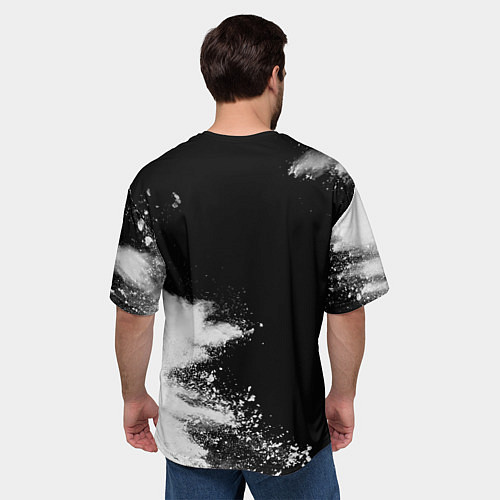 Мужская футболка оверсайз Behemoth и рок символ на темном фоне / 3D-принт – фото 4