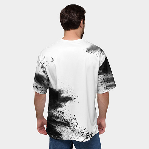 Мужская футболка оверсайз Skillet и рок символ на светлом фоне / 3D-принт – фото 4