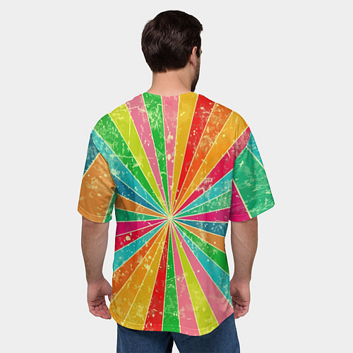 Мужская футболка оверсайз Барт Симпсон весь в татухах со скейтбордом / 3D-принт – фото 4