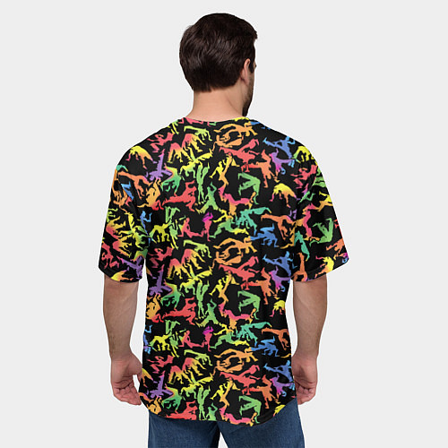 Мужская футболка оверсайз Capoeira colorful mens / 3D-принт – фото 4