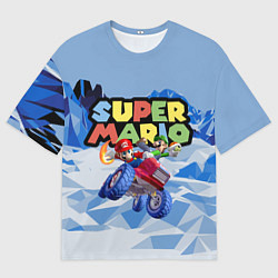Футболка оверсайз мужская Марио и Луиджи гонщики - Super Mario, цвет: 3D-принт