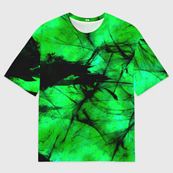 Футболка оверсайз мужская Зеленый фантом, цвет: 3D-принт