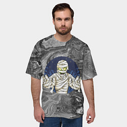 Футболка оверсайз мужская Мумия наводит ужас, цвет: 3D-принт — фото 2