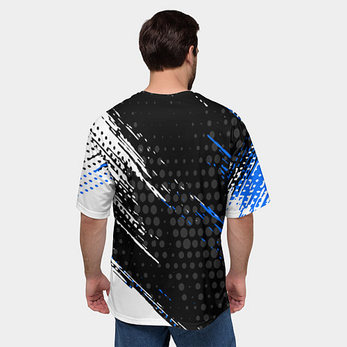 Мужская футболка оверсайз Napoli Краска / 3D-принт – фото 4