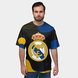 Футболка оверсайз мужская Real madrid Абстракция, цвет: 3D-принт — фото 2