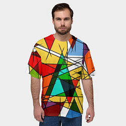 Футболка оверсайз мужская Грубый абстрактный фон, цвет: 3D-принт — фото 2