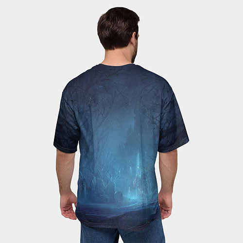 Мужская футболка оверсайз Happy halloween - beautiful witch / 3D-принт – фото 4