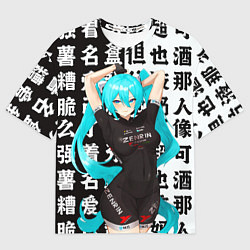 Футболка оверсайз мужская Хацуне Мику в спортивном костюме, цвет: 3D-принт