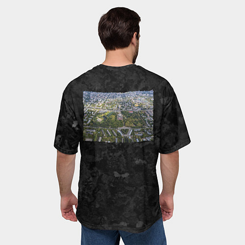 Мужская футболка оверсайз Город Киров - парк / 3D-принт – фото 4
