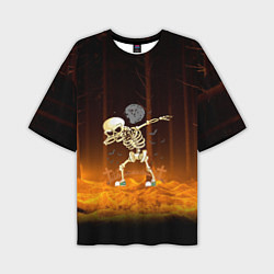 Футболка оверсайз мужская Skeletons dab - dark forest, цвет: 3D-принт