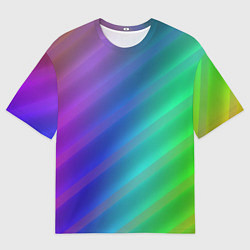 Футболка оверсайз мужская Полосы всех цветов радуги, цвет: 3D-принт