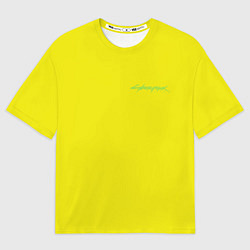 Футболка оверсайз мужская Киберпанк - Лого Дэвида, цвет: 3D-принт