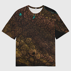 Футболка оверсайз мужская Абстрактный песок из золота, цвет: 3D-принт