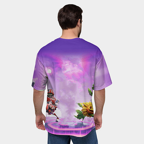Мужская футболка оверсайз Plants vs Zombies - characters / 3D-принт – фото 4