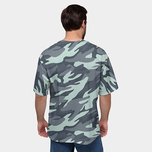 Мужская футболка оверсайз Узор камуфляж / 3D-принт – фото 4