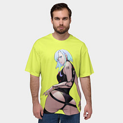 Футболка оверсайз мужская Красотка Люси арт, цвет: 3D-принт — фото 2