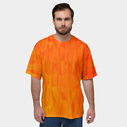 Футболка оверсайз мужская Абстрактно-огненный узор, цвет: 3D-принт — фото 2