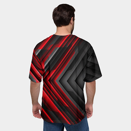 Мужская футболка оверсайз Опель строгий стиль / 3D-принт – фото 4