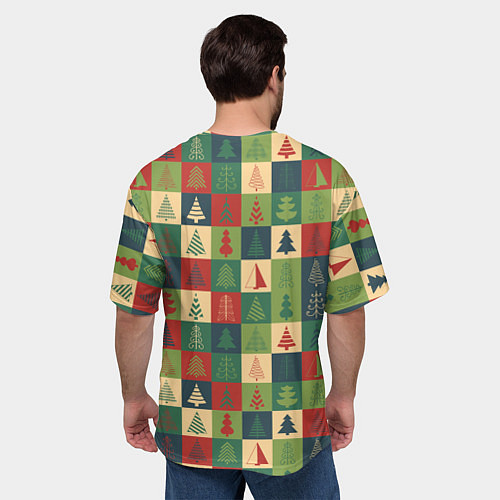 Мужская футболка оверсайз Здравствуй ёлка Новый год / 3D-принт – фото 4