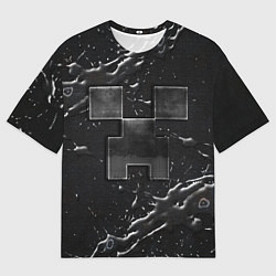 Футболка оверсайз мужская Minecraft black, цвет: 3D-принт