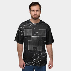 Футболка оверсайз мужская Minecraft black, цвет: 3D-принт — фото 2