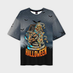 Мужская футболка оверсайз Хэллоуин - мумия