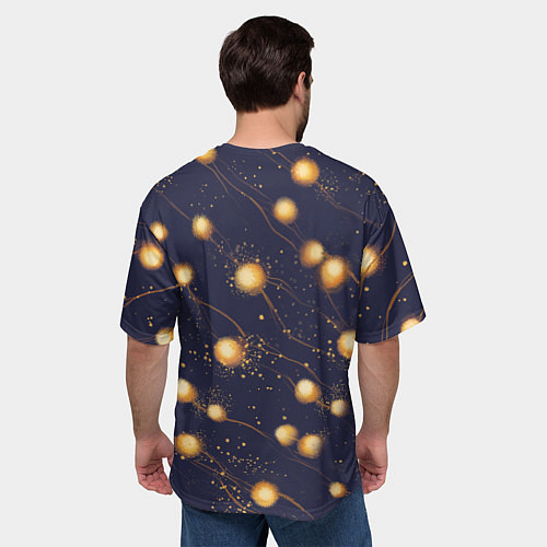 Мужская футболка оверсайз Котик в тыкве, хеллоуин / 3D-принт – фото 4