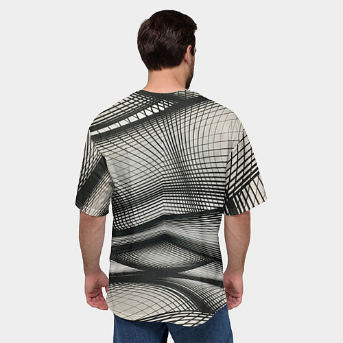 Мужская футболка оверсайз Переплетение сетей / 3D-принт – фото 4