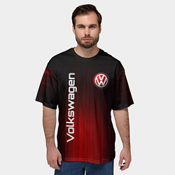 Футболка оверсайз мужская Volkswagen art, цвет: 3D-принт — фото 2