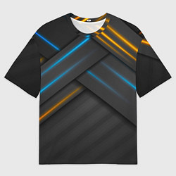 Футболка оверсайз мужская Переплетение полос, цвет: 3D-принт