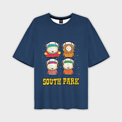 Мужская футболка оверсайз South park космонавты