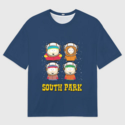 Мужская футболка оверсайз South park космонавты