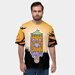 Футболка оверсайз мужская Тыквенное мороженое, цвет: 3D-принт — фото 2