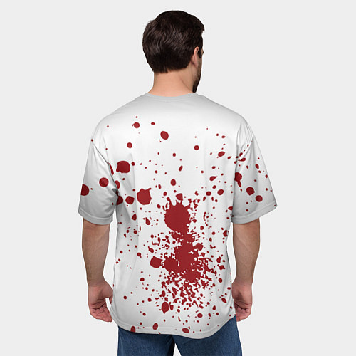 Мужская футболка оверсайз Разбитое черное сердце / 3D-принт – фото 4