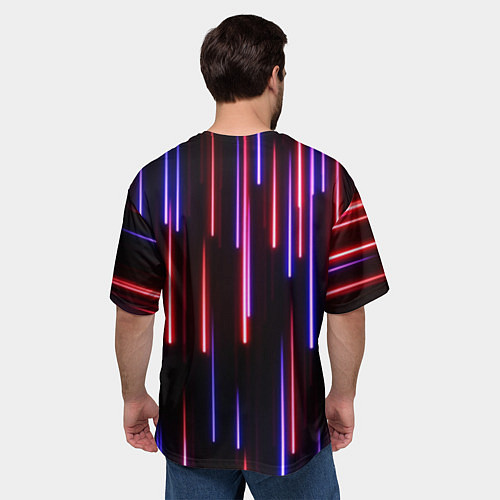 Мужская футболка оверсайз Метеоритный дождь / 3D-принт – фото 4