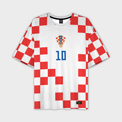 Футболка оверсайз мужская Модрич Сборная Хорватии форма к чемпионату мира 20, цвет: 3D-принт