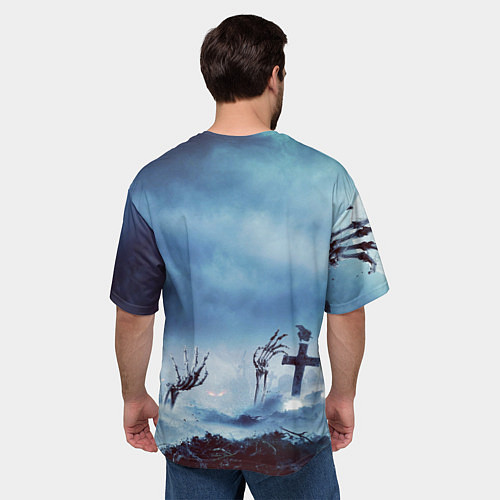 Мужская футболка оверсайз Летучая мышь - мороженое / 3D-принт – фото 4