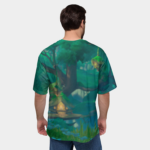 Мужская футболка оверсайз Тигнари в примогеме / 3D-принт – фото 4