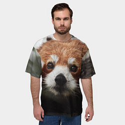 Футболка оверсайз мужская Малая панда, цвет: 3D-принт — фото 2