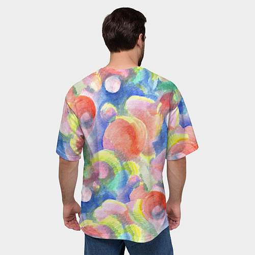 Мужская футболка оверсайз Пузырики / 3D-принт – фото 4