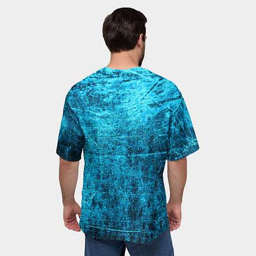 Мужская футболка оверсайз Самурай Electro / 3D-принт – фото 4
