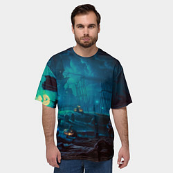 Футболка оверсайз мужская Волшебная ночь, цвет: 3D-принт — фото 2